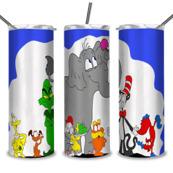 Happy Birthday Dr. Seuss Tumbler, grinch and friends, Tumbler Sublimation,Sublimation Designs,Tumbler Wrap,Sublimation