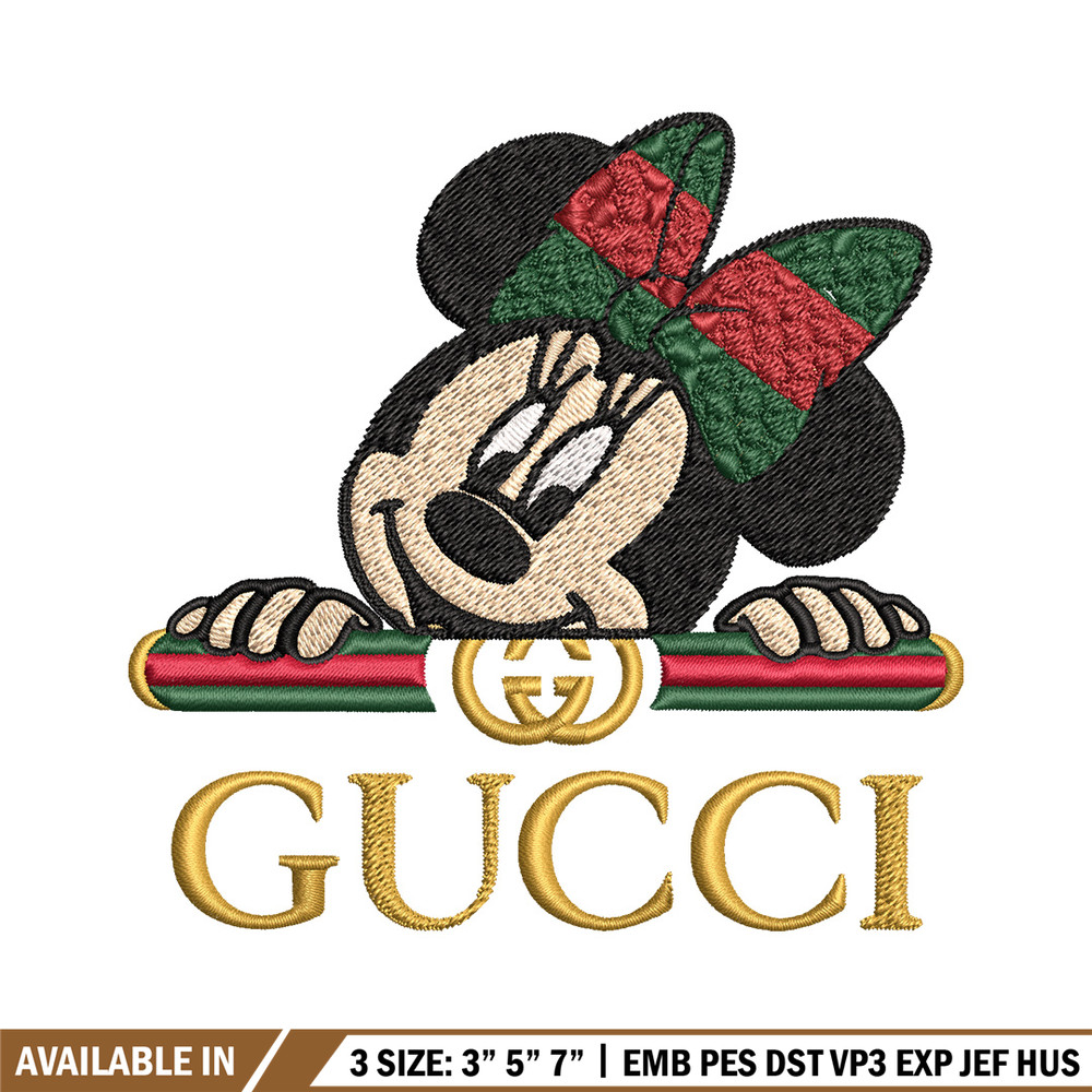 Minnie gucci head Embroidery Design, Gucci Embroidery, Brand Embroidery, Logo shirt, Embroidery File, Digital download.jpg
