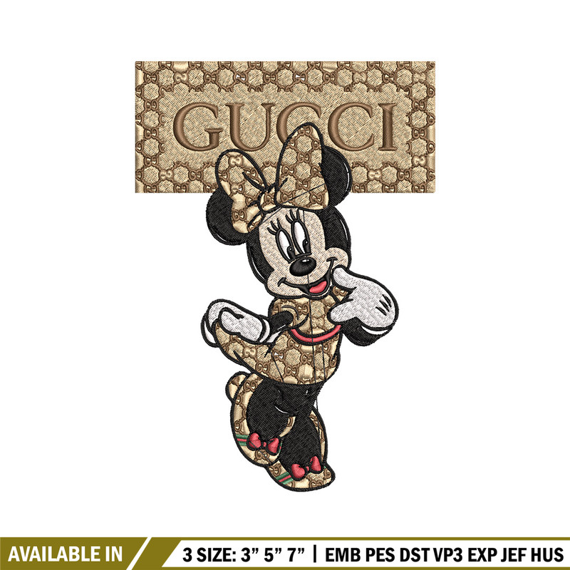 Minnie gucci Embroidery Design, Gucci Embroidery, Brand Embroidery, Logo shirt, Embroidery File, Digital download.jpg