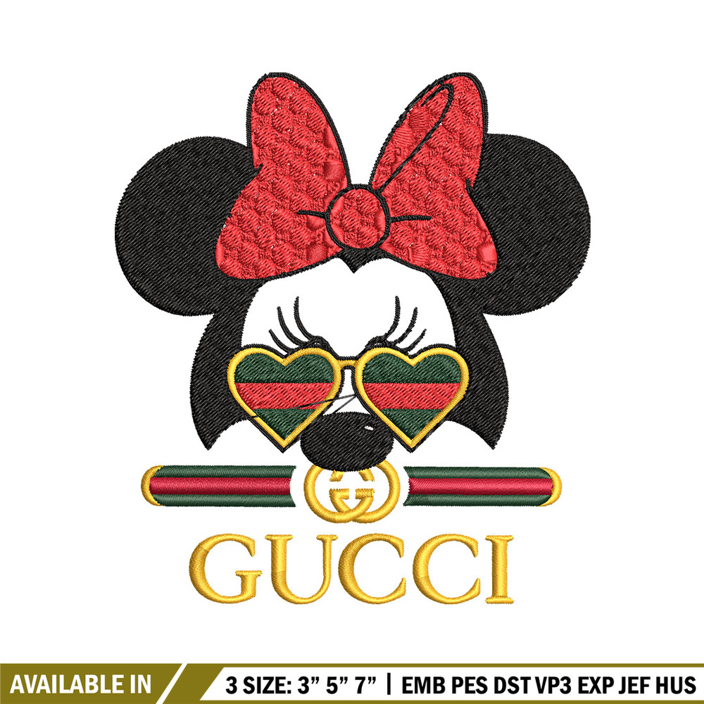 Minnie head Embroidery Design, Gucci Embroidery, Brand Embroidery, Logo shirt, Embroidery File, Digital download.jpg