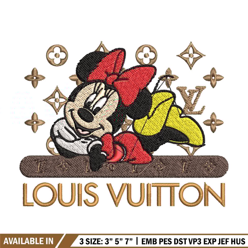 Minnie louis vuitton Embroidery Design, Lv Embroidery, Embroidery File, Brand Embroidery, Logo shirt, Digital download.jpg