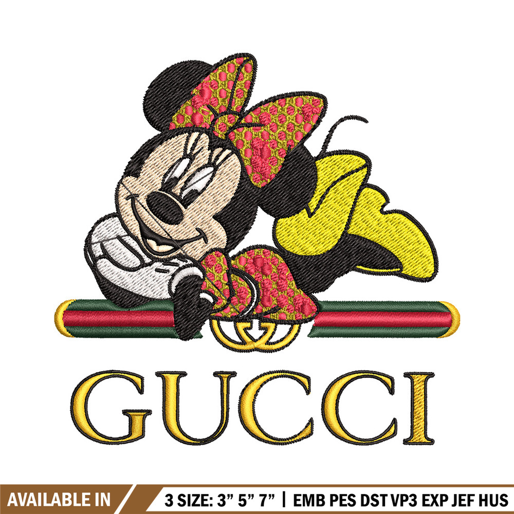 Minnie smile Embroidery Design, Gucci Embroidery, Brand Embroidery, Logo shirt, Embroidery File, Digital download.jpg