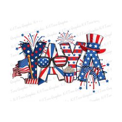 Personalized Yaya Png, 4th Of July Yaya  With Children Names, Custom 4th Of July Png, Yaya Firework Patriotic PNG, Independence Day PNG