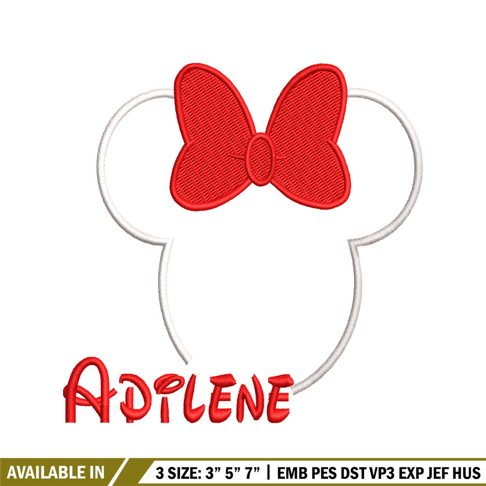 Minnie Mouse head embroidery design, Minnie Mouse head embroidery, Logo shirt, Disney embroidery, Digital download.jpg