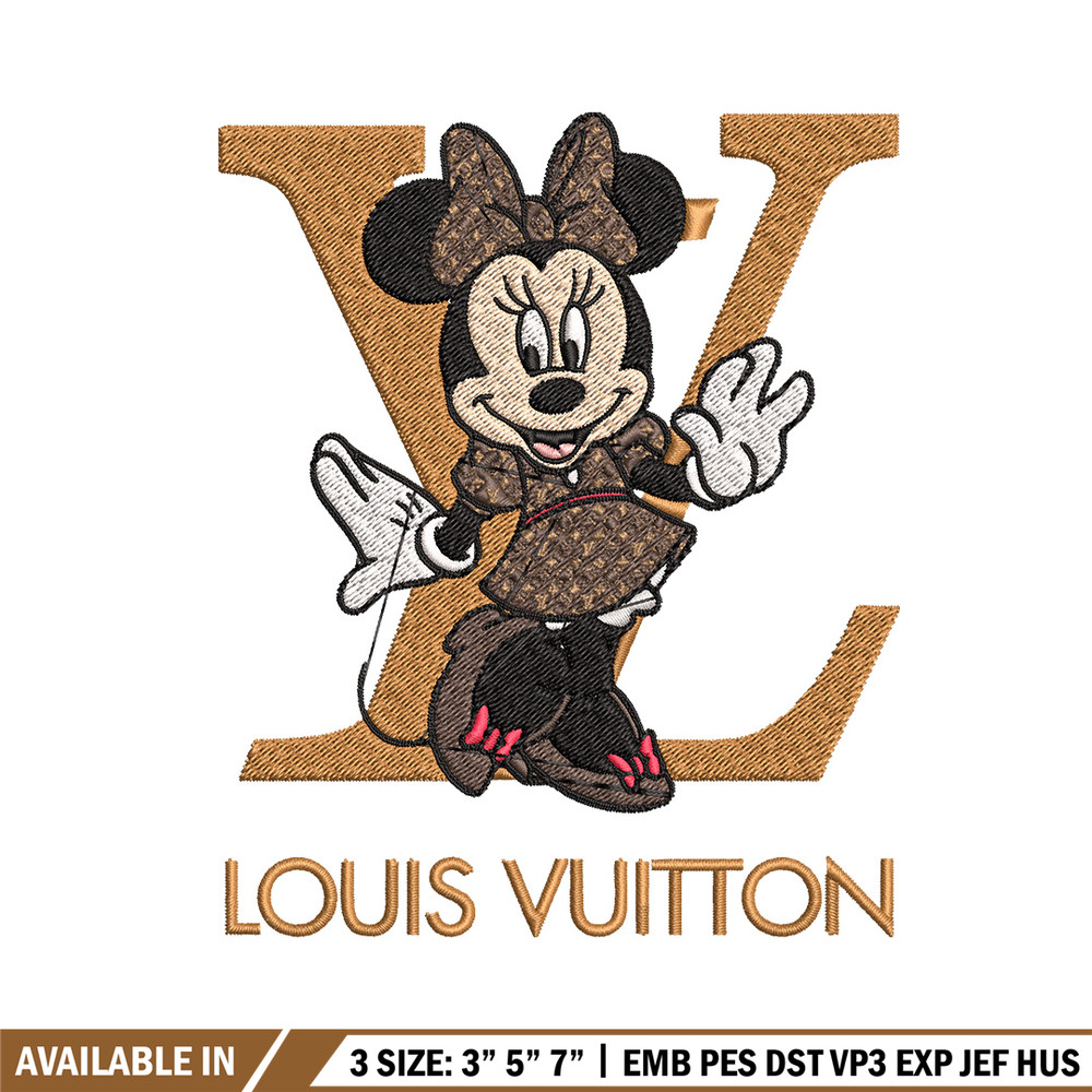Minnie smile lv Embroidery Design, Lv Embroidery, Embroidery File, Brand Embroidery, Logo shirt, Digital download.jpg