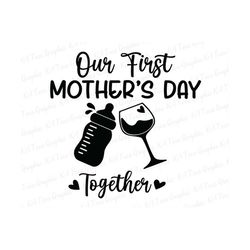 Our 1st Mother's Day SVG, Baby Mothers Day Svg, Happy Mothers Day Svg, Mama Svg, Mom And Baby Matching Shirt, Baby Boy Girl Svg