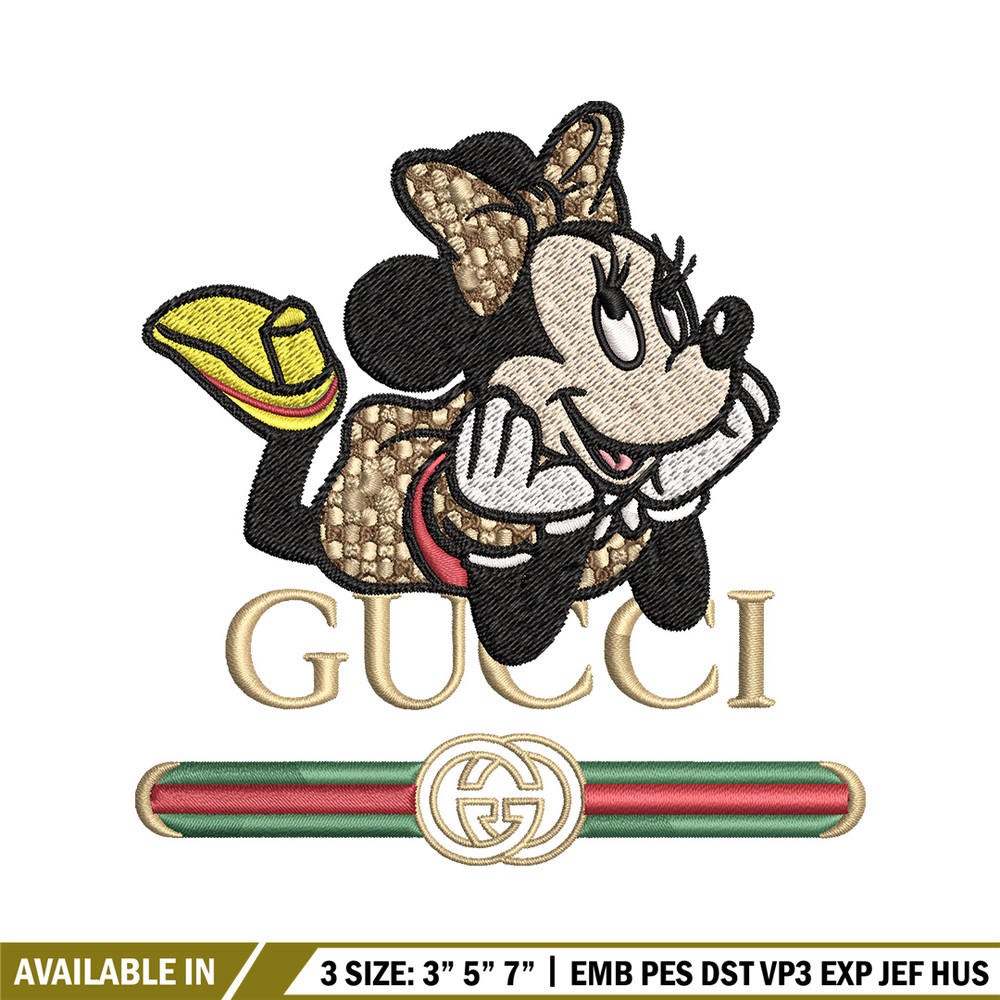 Minnie smile gucci Embroidery Design, Gucci Embroidery, Brand Embroidery, Logo shirt, Embroidery File, Digital download.jpg