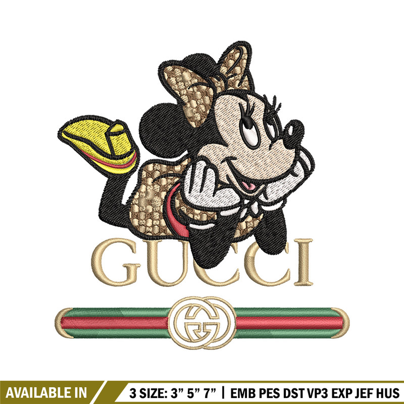 Minnie smile gucci Embroidery Design, Gucci Embroidery, Brand Embroidery, Logo shirt, Embroidery File, Digital download.jpg