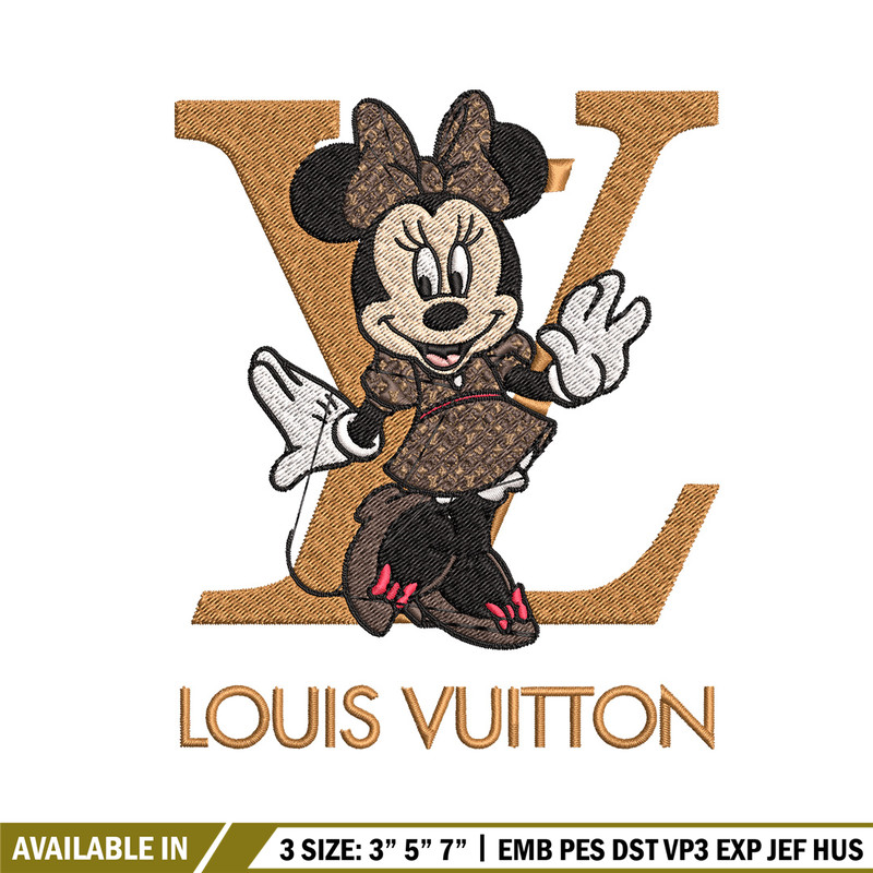 Minnie smile lv Embroidery Design, Lv Embroidery, Embroidery File, Brand Embroidery, Logo shirt, Digital download.jpg