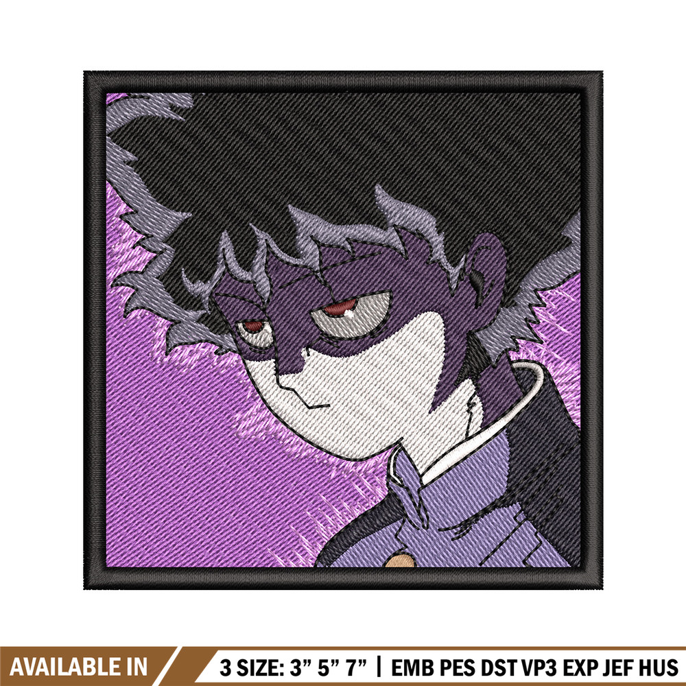 Mob 100 embroidery design, Mob psycho embroidery, Anime design, Embroidery shirt, Embroidery file, Digital download.jpg