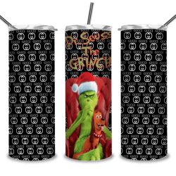 dr seuss the grinch with black gu-cci tumbler, christmas grinch png, grinch png, sublimation, digital download