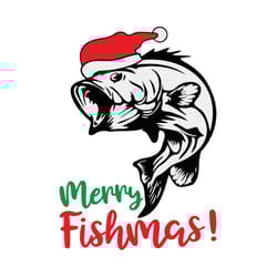 fish merry christmas svg, merry christmas svg, christmas ornament svg, christmas svg digital download