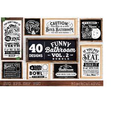 funny bathroom bundle svg 40 designs vol 2