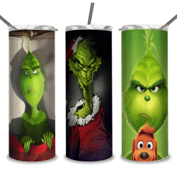 The faces of grinch tumbler,  sublimation, design download, Grinch with dog png , Christmas Grinch png, Grinch png