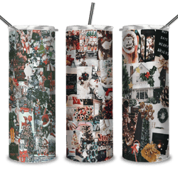 Cute Christmas decoration tumbler, a bunch of gift for your pet png, tree png, holiday season png, winterday, subimation