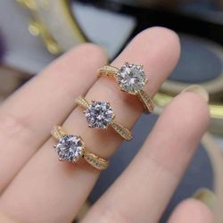 Lab Diamond Engagement Ring- Promise Ring - Unique Wedding Ring Vintage Style For Her