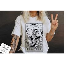the overthinker tarot svg, overthinker svg, skeleton svg, skull tarot svg, tarot card svg, skull tarot card svg, thinking skull tarot svg