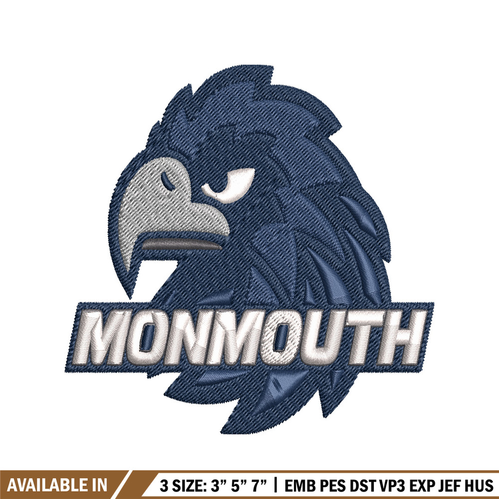 Monmouth Hawks embroidery, Monmouth Hawks embroidery, Basketball embroidery, Sport embroidery, NCAA embroidery..jpg