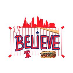 philadelphia baseball playoffs believe svg digital cricut file