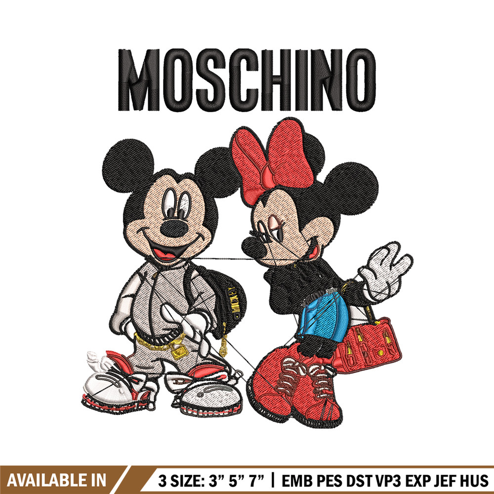 Moschino Mickey and Minnie mouse Embroidery design, Disney Embroidery, cartoon design, Embroidery File, Digital download.jpg