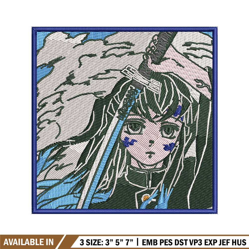 Muichiro embroidery design, Muichiro embroidery, Embroidery shirt, Embroidery file, Anime design, Digital download.jpg