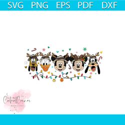 vintage disney mickey and friend christmas light png file