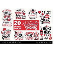 valentine gnomes svg bundle gnome svg 20 designs