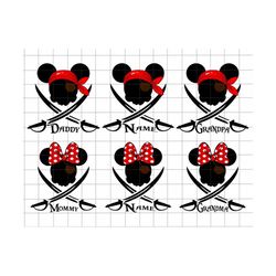 bundle custom family vacation png, magical kingdom, family trip 2023, mouse pirate, vacay mode png, cruise squad png, mouse head