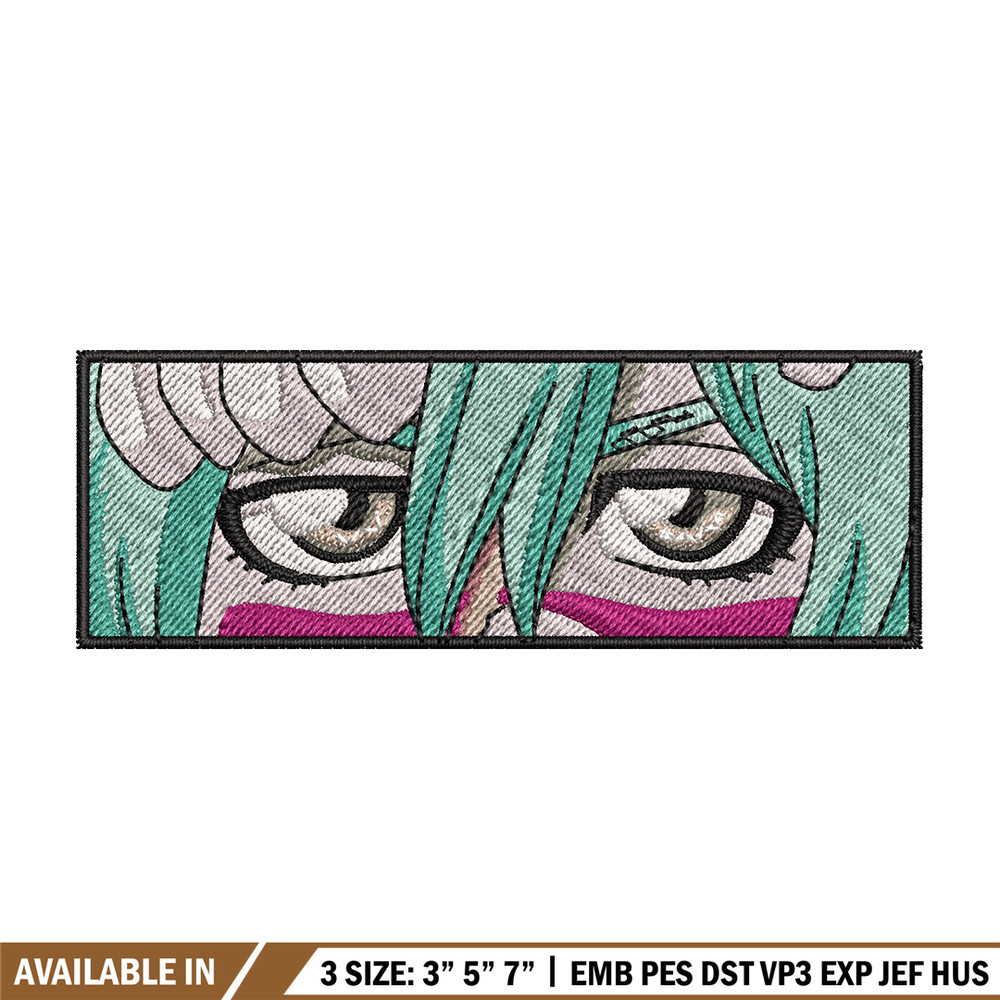 Nel tu eyes embroidery design, Bleach embroidery, Anime design, Embroidery shirt, Embroidery file, Digital download.jpg