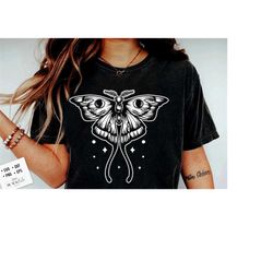 boho moth svg, moth svg, moon moth svg, magic moth svg, magic illustration svg, witchcraft svg, boho svg, boho illustration svg