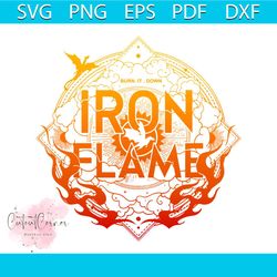 iron flame fourth wing rebecca yarros svg graphic file