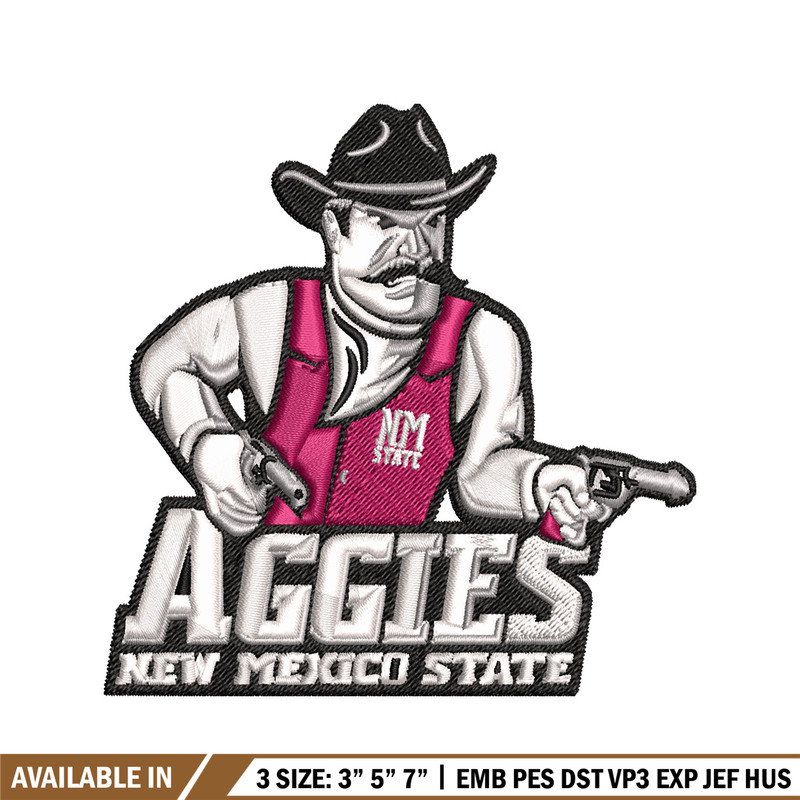 New Mexico State Aggies embroidery, New Mexico State Aggies embroidery, logo Sport, Sport embroidery, NCAA embroidery..jpg