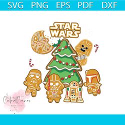 star wars characters xmas cookies svg cutting digital file
