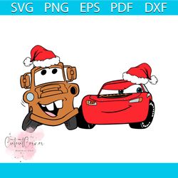 disney cars christmas tow mater mcqueen svg download