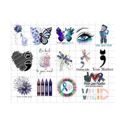 bundle 15 suicide awareness png, semicolon suicidal prevention png, ribbon suicide depression png, prevention suicide awareness png