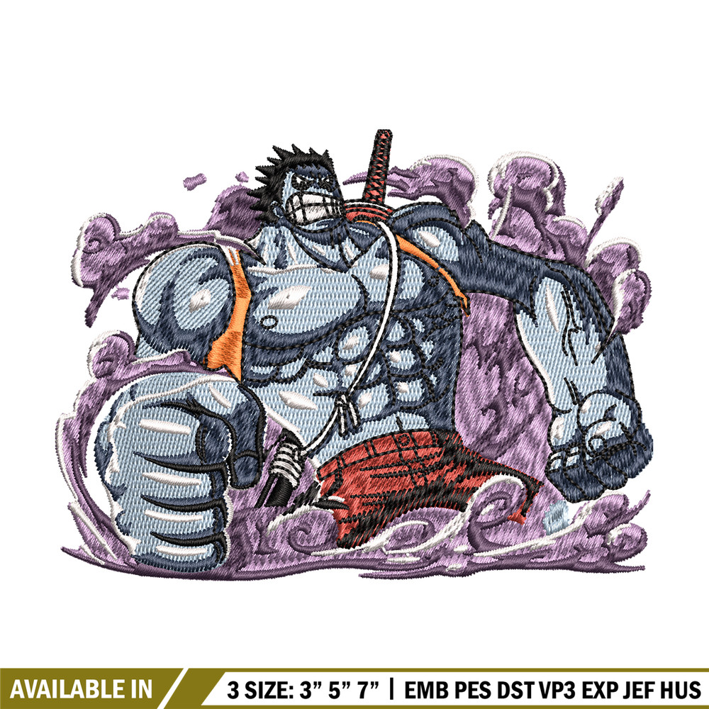 Nightmare Luffy embroidery design, One Piece embroidery, embroidery file, anime design, anime shirt, Digital download.jpg