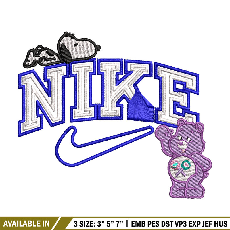 Nike bear dog embroidery design, Cartoon embroidery, Nike design, Embroidery shirt, Embroidery file,Digital download.jpg