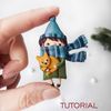 Polymer clay tutorial ANGEL brooch pin Learn how to make an elf Christmas ornament l.jpg