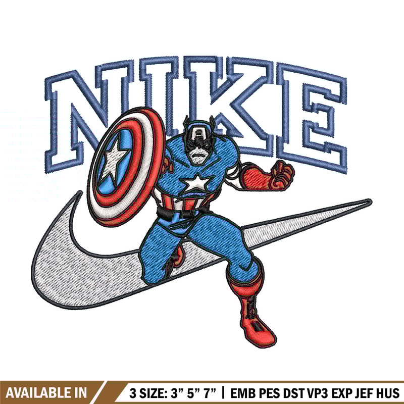 Nike captain america Embroidery Design, Brand Embroidery, Nike Embroidery, Embroidery File, Logo shirt, Digital download.jpg