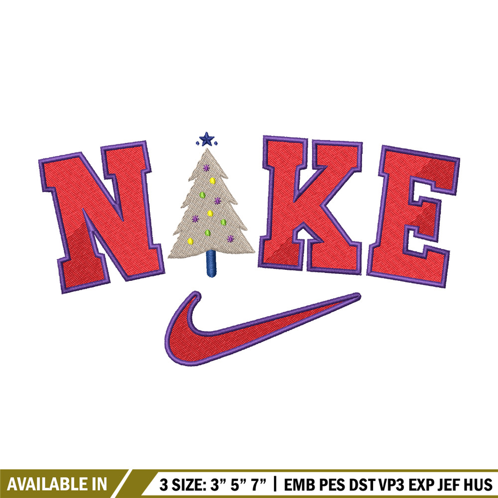 Nike christmas embroidery design, Logo embroidery, Nike design, Embroidery file, logo shirt, Instant download.jpg
