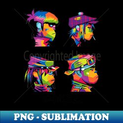 Gorillaz - Stylish Sublimation Digital Download - Enhance Your Apparel with Stunning Detail
