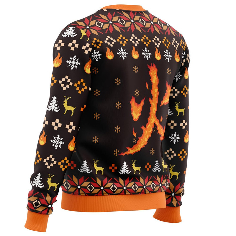 Fire Rengoku Demon Slayer All Over Print Hoodie 3D Zip Hoodie 3D Ugly Christmas Sweater 3D Fleece Hoodie