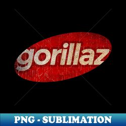 Gorillaz - simple red elips vintage - Creative Sublimation PNG Download - Spice Up Your Sublimation Projects