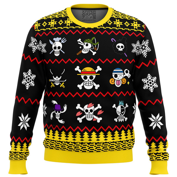 One Piece One Piece Flags All Over Print Hoodie 3D Zip Hoodie 3D Ugly Christmas Sweater 3D Fleece Hoodie
