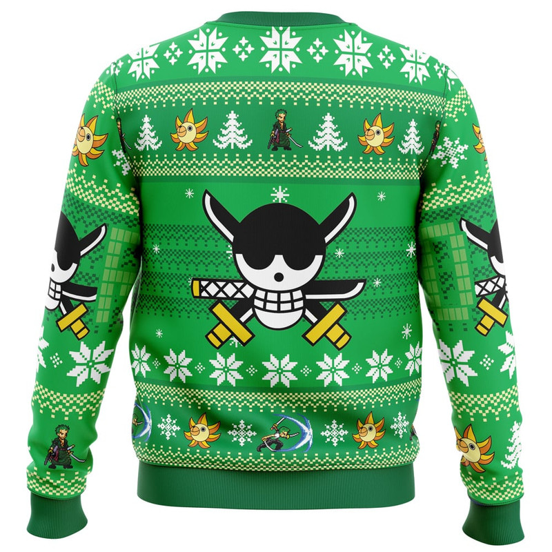 Christmas Zoro One Piece All Over Print Hoodie 3D Zip Hoodie 3D Ugly Christmas Sweater 3D Fleece Hoodie