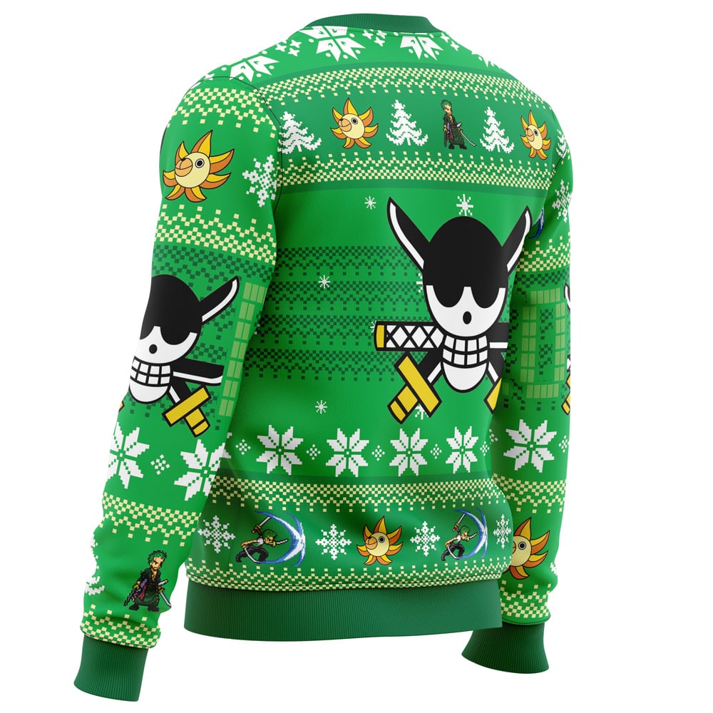 Christmas Zoro One Piece All Over Print Hoodie 3D Zip Hoodie 3D Ugly Christmas Sweater 3D Fleece Hoodie