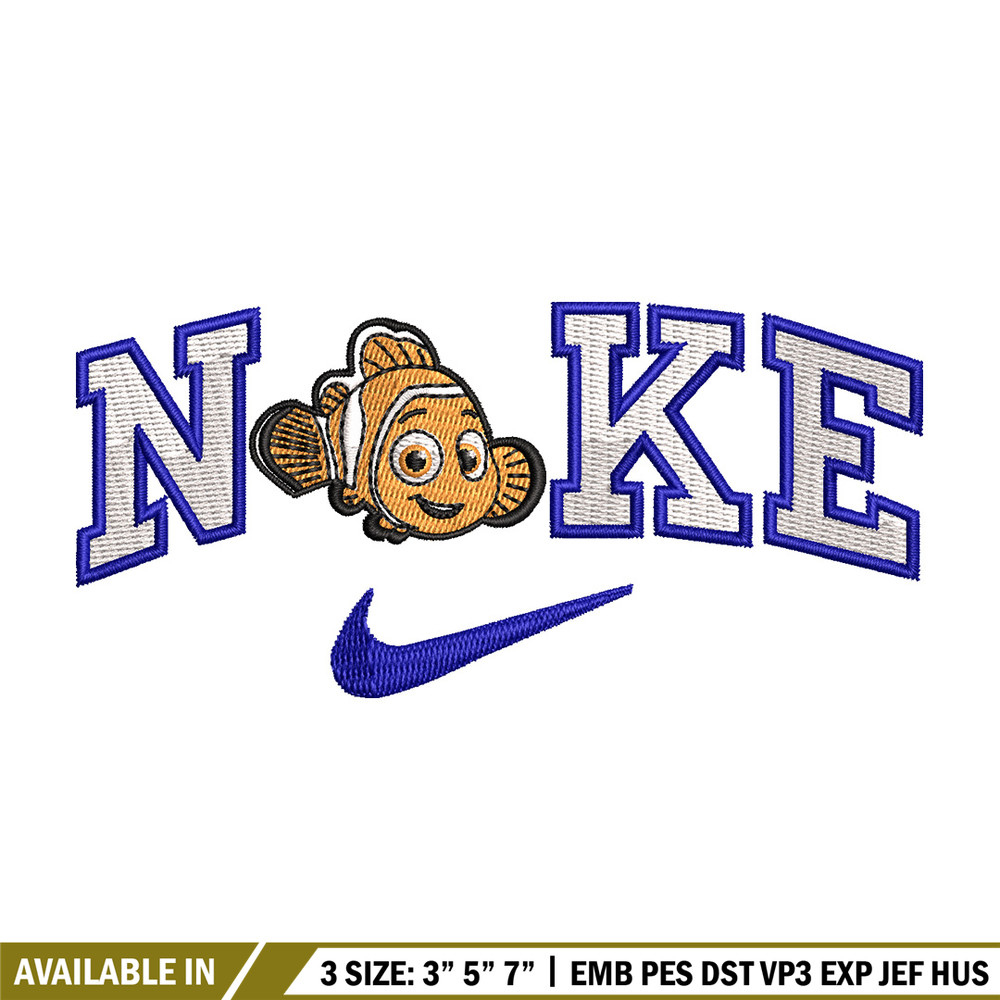 Nike fish cartoon embroidery design, Cartoon embroidery, Nike design, Embroidery shirt, Embroidery file,Digital download.jpg
