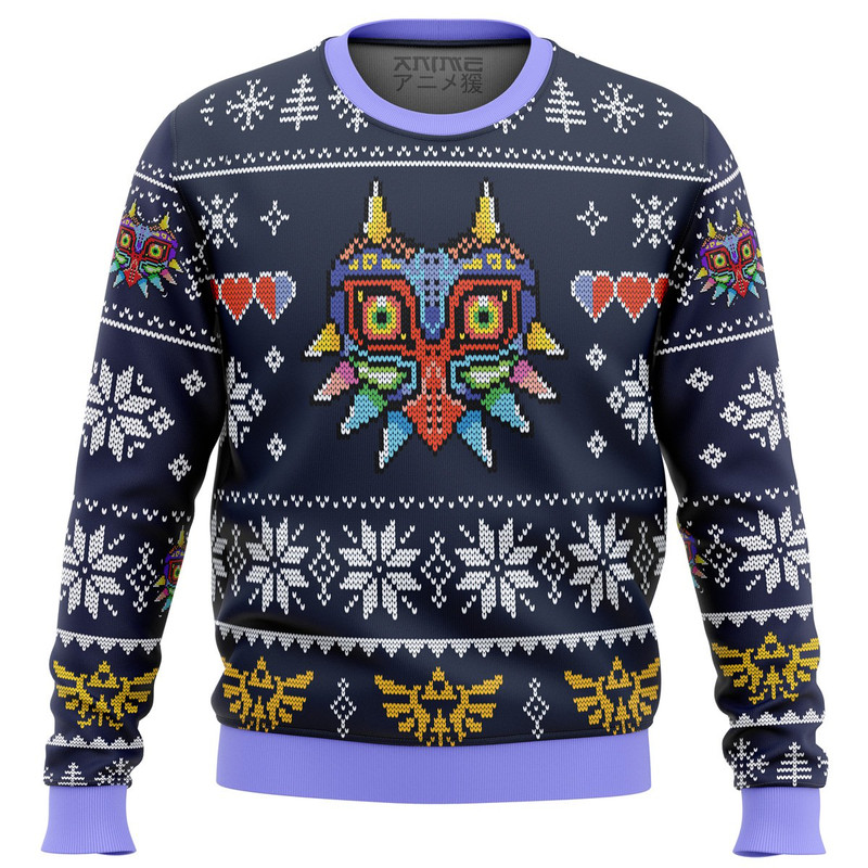 Majora Mask Legend of Zelda All Over Print Hoodie 3D Zip Hoodie 3D Ugly Christmas Sweater 3D Fleece Hoodie
