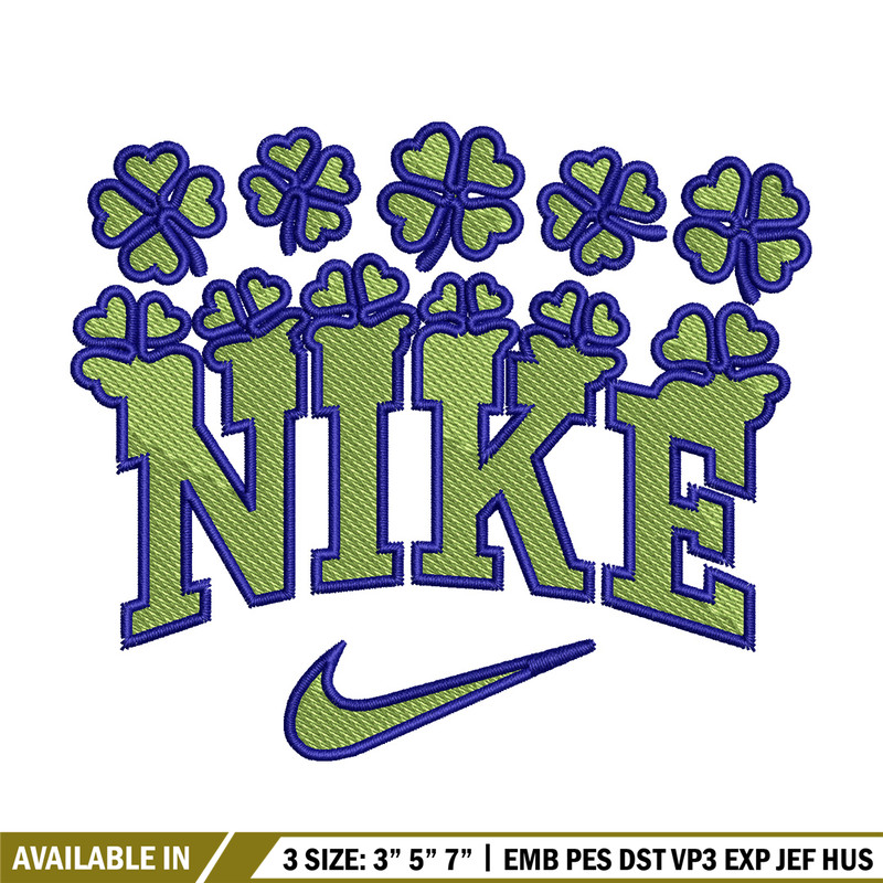 Nike flower green embroidery design, Flower embroidery, Nike design, Embroidery shirt, Embroidery file, Digital download.jpg