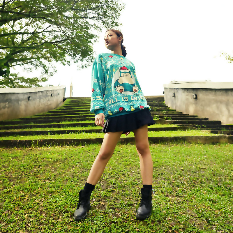 All is Calm All Bright Snorlax Pokemon All Over Print Hoodie 3D Zip Hoodie 3D Ugly Christmas Sweater 3D Fleece Hoodie